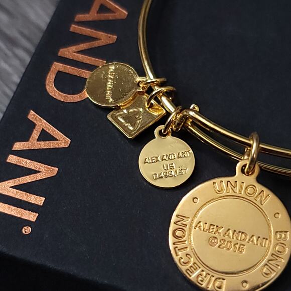 Alex and Ani Arrows of Friendship Charm Bracelet in Shiny Gold - Picture 8 of 8